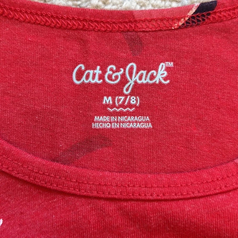 Cat & Jack Girls Red Watermelon Print Tank Top Size Medium 7/8